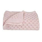 Living Textiles 100% COTTON LATTICE KNIT BABY BLANKET