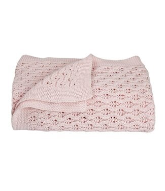 Living Textiles 100% COTTON LATTICE KNIT BABY BLANKET