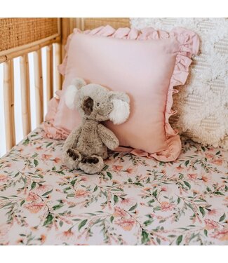 Snuggle Hunny Fitted Cot Sheet Wattle