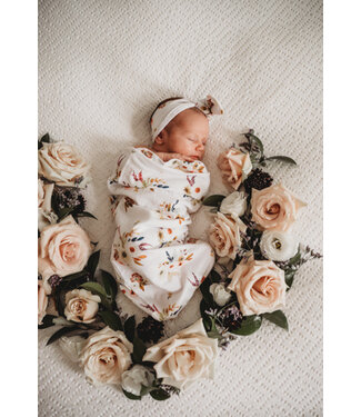 Snuggle Hunny Snuggle Swaddle & Topknot Set-Boho Posy