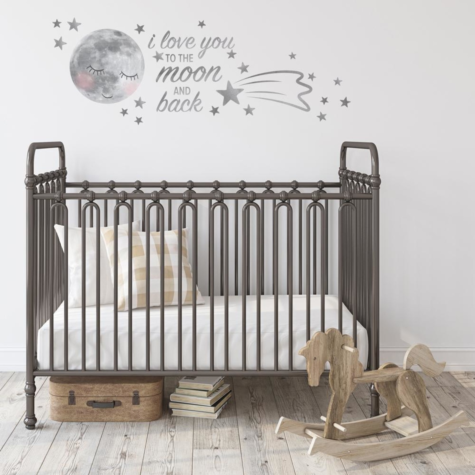 Living Textiles SLEEPY MOON REMOVABLE WALL DECALS