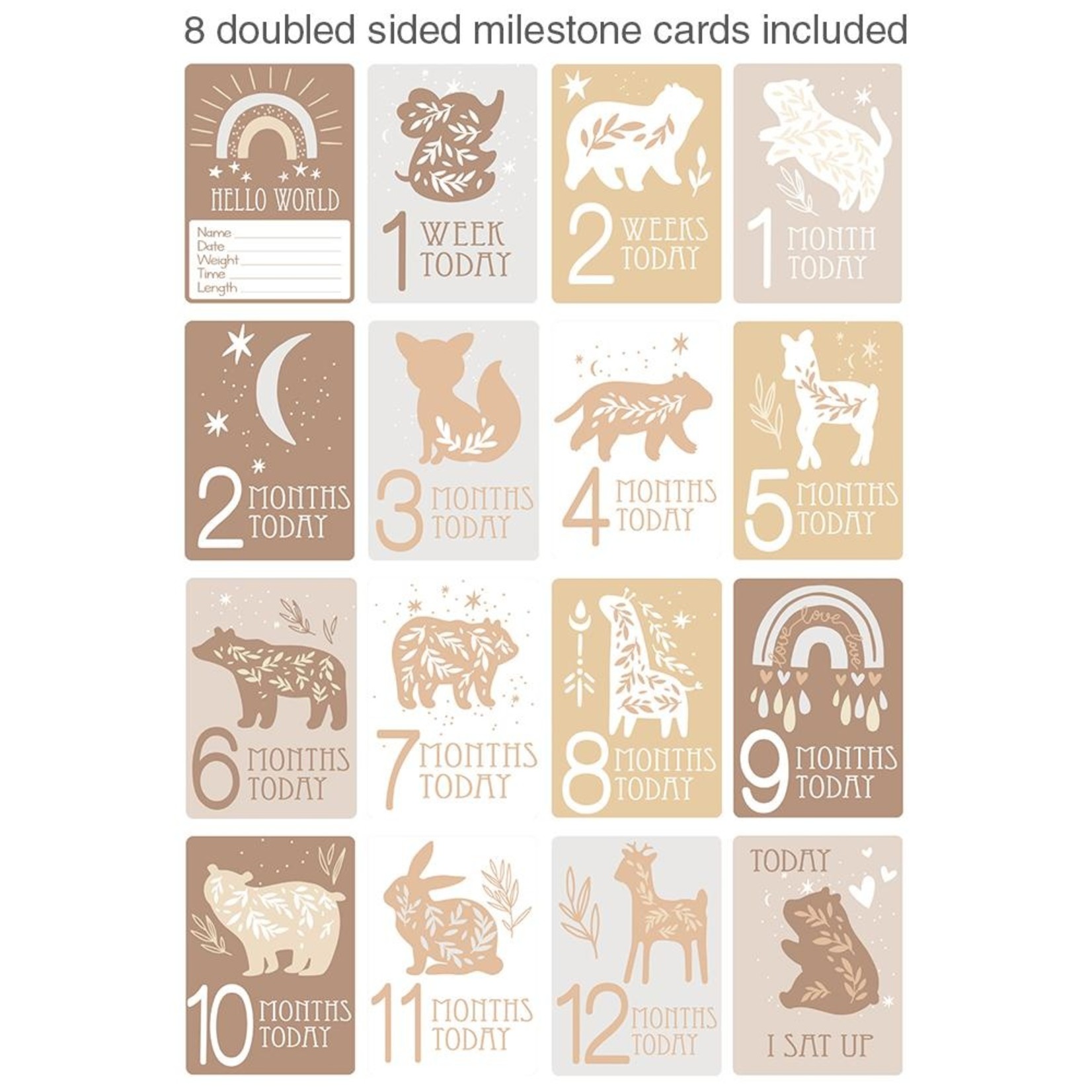 Living Textiles PLAY MAT WITH MILESTONE CARDS - BOSCO BEAR