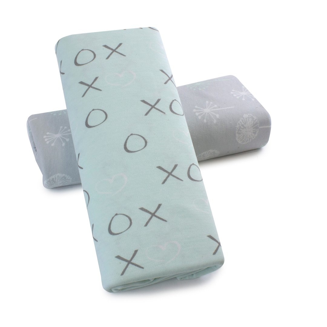 Bamboo 2pk Stretch Jersey Swaddle Wraps Whole Bubs