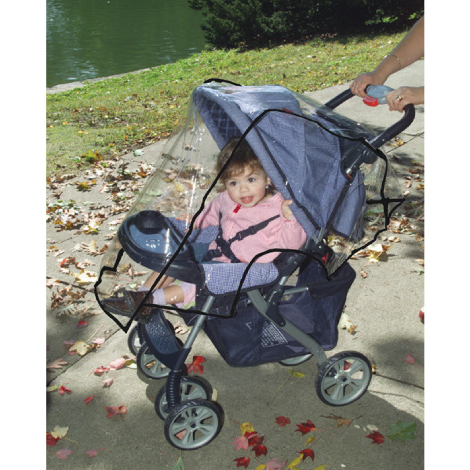 Dreambaby STROLLER WEATHER SHIELD WITH BLACK PIPING