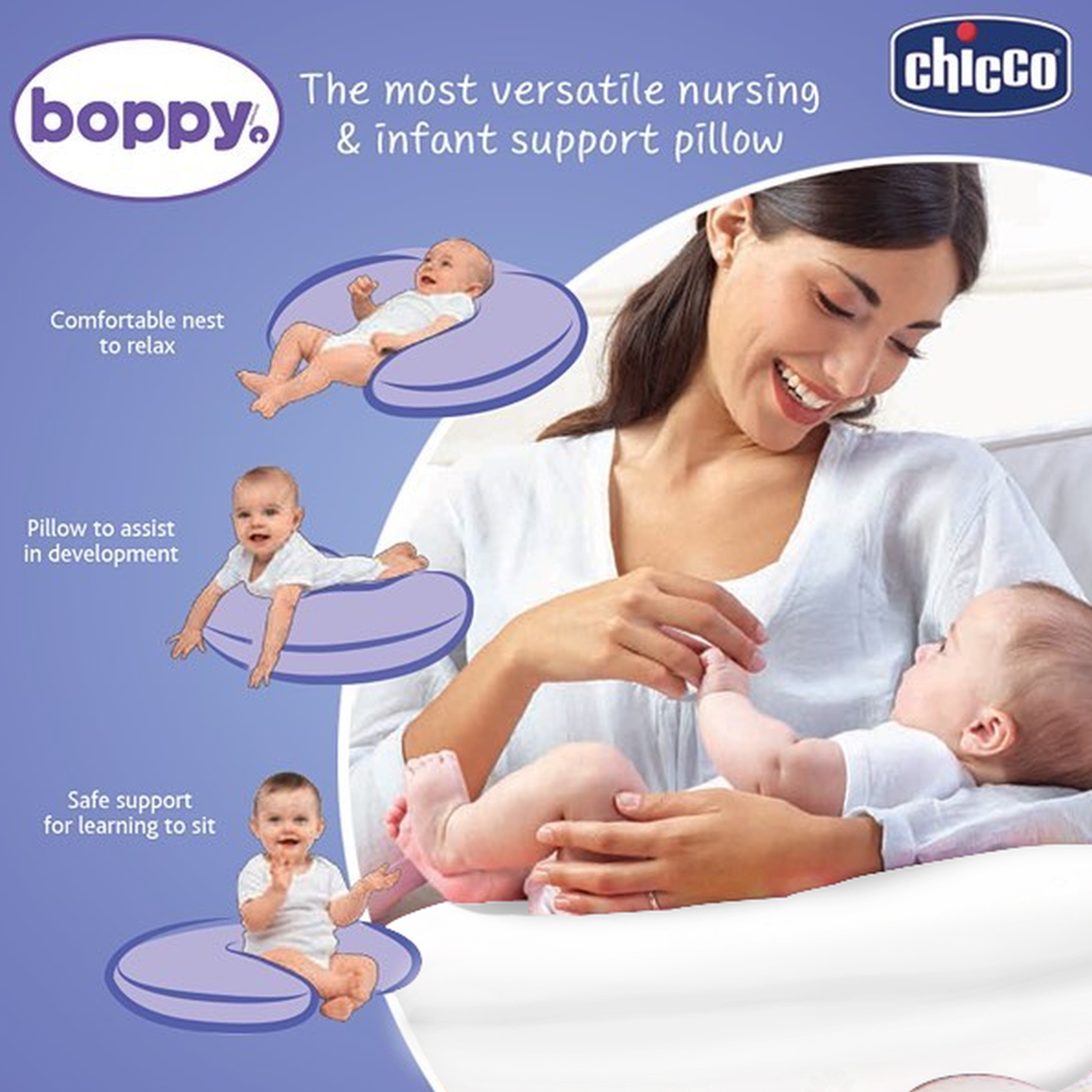 Chicco Boppy Pillow-Clouds