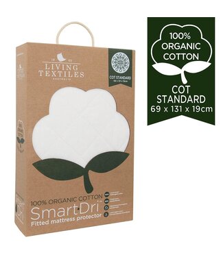 Living Textiles ORGANIC SMART-DRI MATTRESS PROTECTOR - STANDARD COT