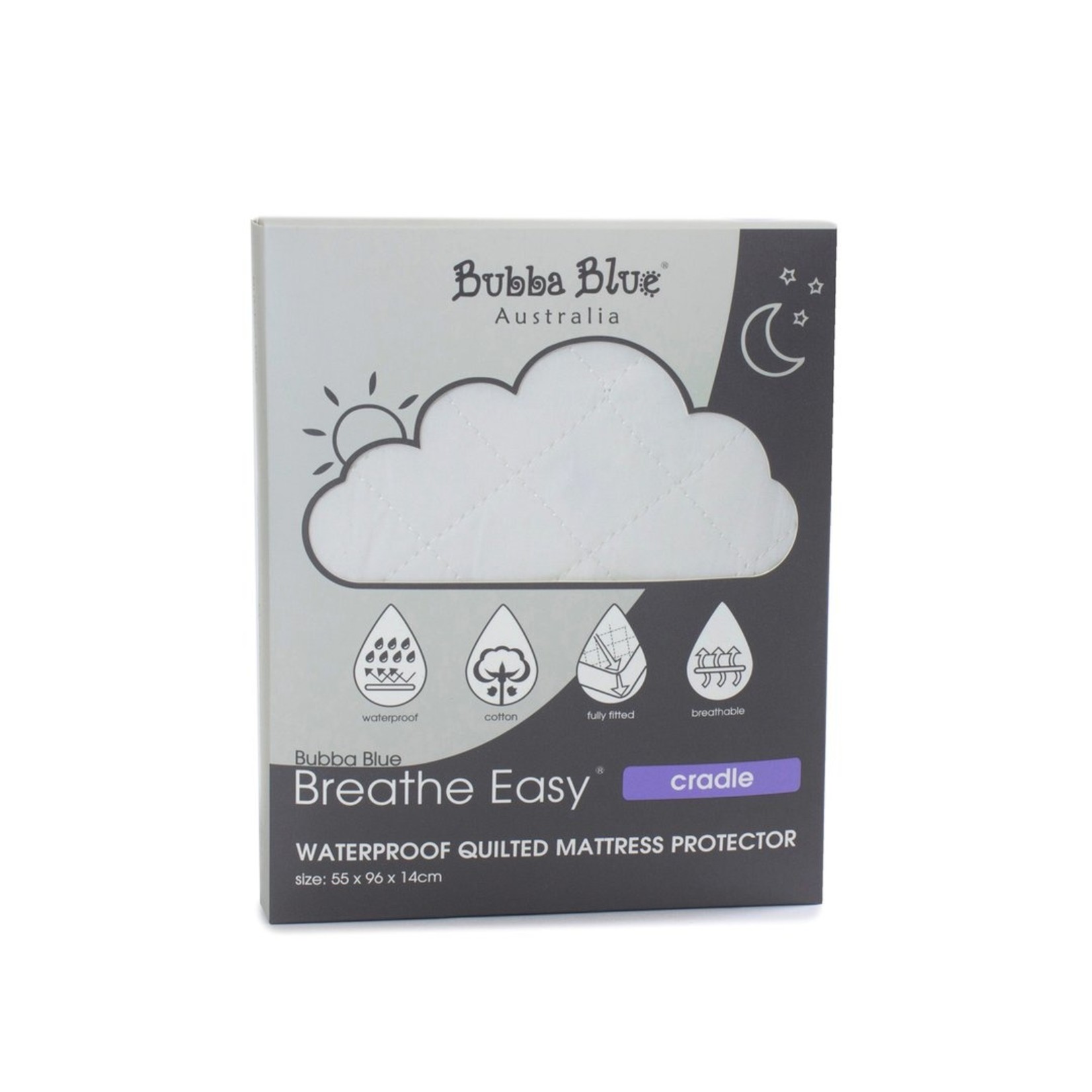 Bubba Blue Breathe Easy® Waterproof Quilted Mattress Protector-Cradle