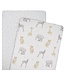 Living Textiles 2-PACK JERSEY CO-SLEEPER FITTED SHEETS - SAVANNA BABIES/PITTER PATTER