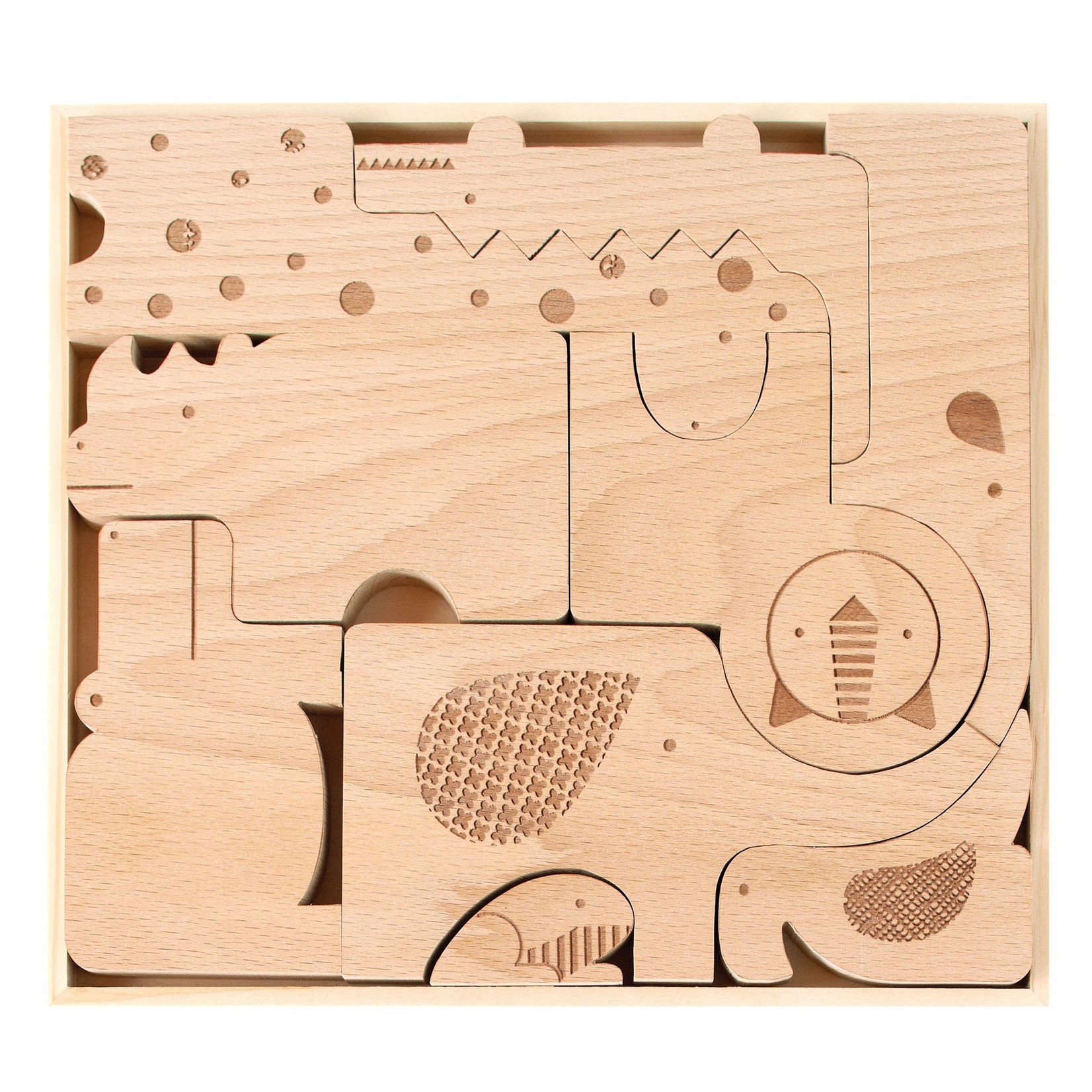 Petit Collage Safari Jungle Wooden Puzzle&Play