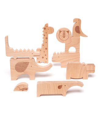 Petit Collage Safari Jungle Wooden Puzzle&Play