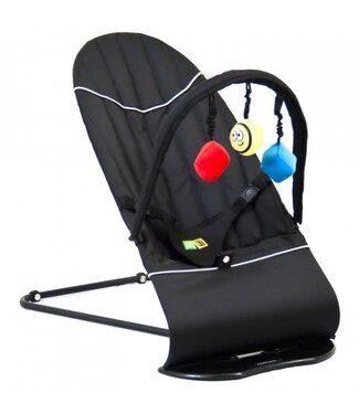 VeeBee Baby Minder Bouncer with Toy Bar-Black