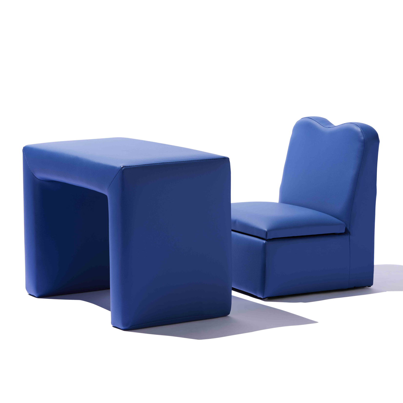 TasmanEco Kids Storage Chair and Table Set-Blue