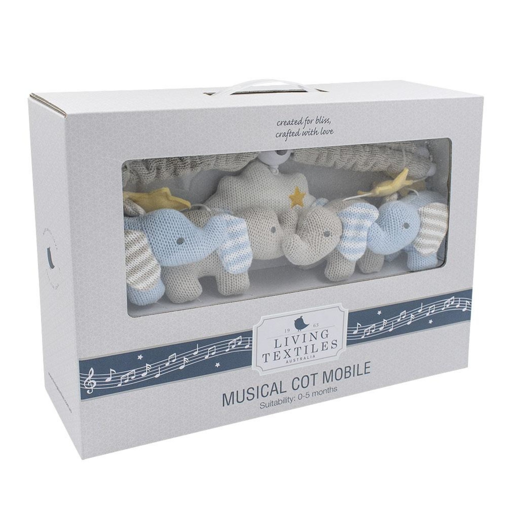 Living Textiles Musical Mobile Set-Mason the Elephant