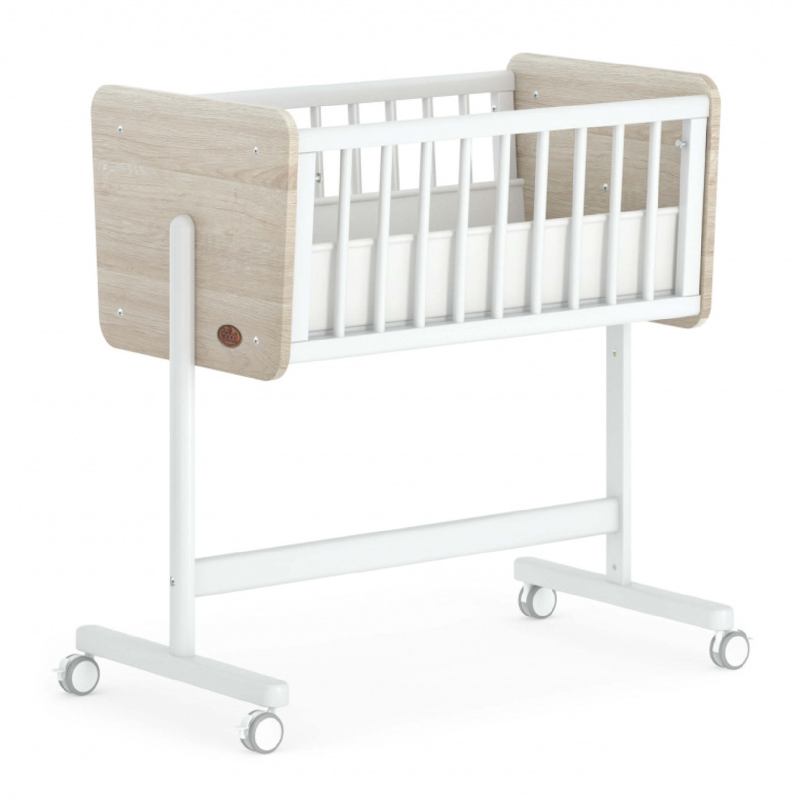 Boori Neat Bedside Sleeper-Barley White & Oak(mattress included)