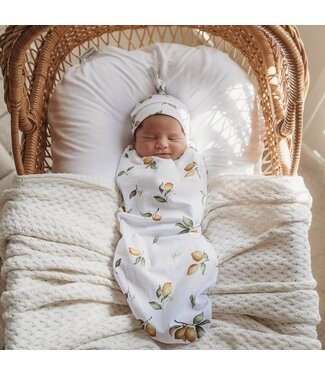 Snuggle Hunny Snuggle Swaddle & Beanie Set-Lemon