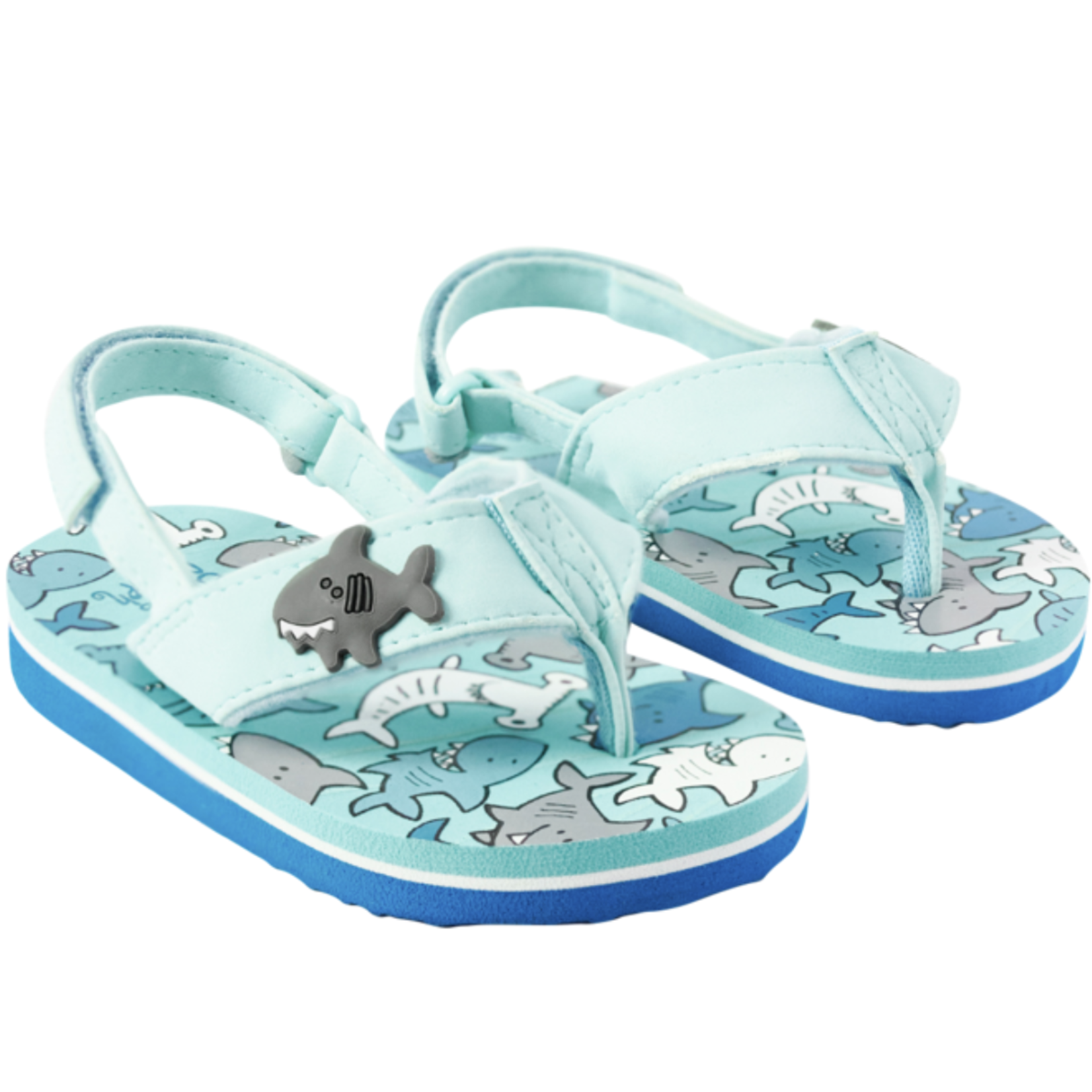 Earth Nymph Baby Boys Flip Flop Shark Friends Multi-SXS