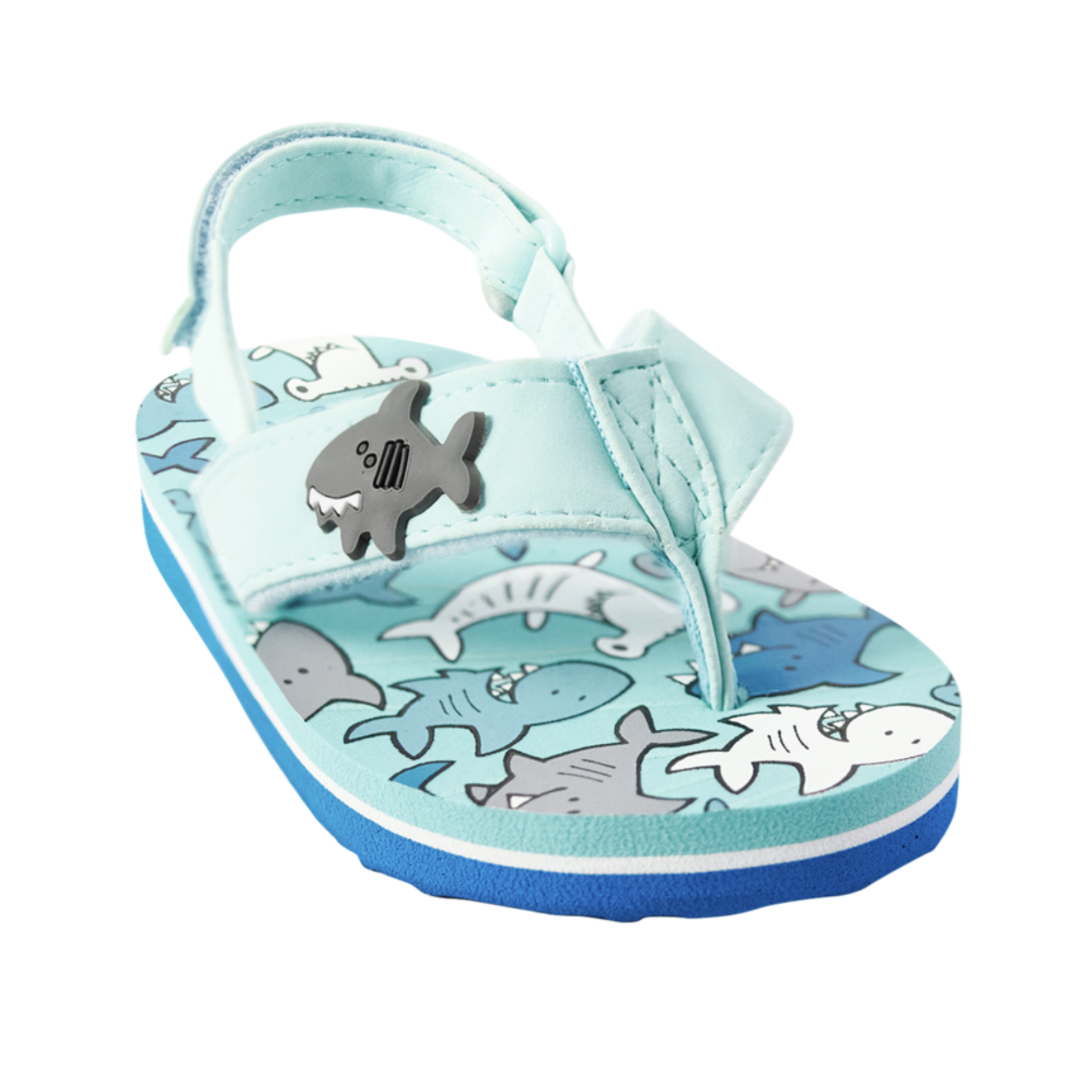 Earth Nymph Baby Boys Flip Flop Shark Friends Multi-SXS