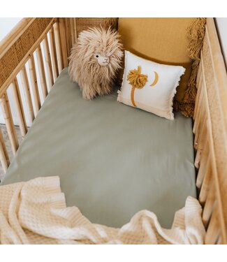 Snuggle Hunny Fitted Cot Sheet Sage