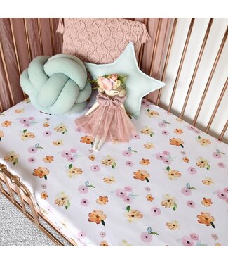 Snuggle Hunny Fitted Cot Sheet Poppy