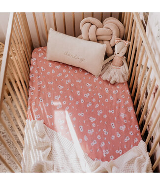 Snuggle Hunny Fitted Cot Sheet-Daisy