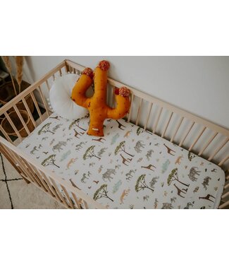 Snuggle Hunny Fitted Cot Sheet Safari