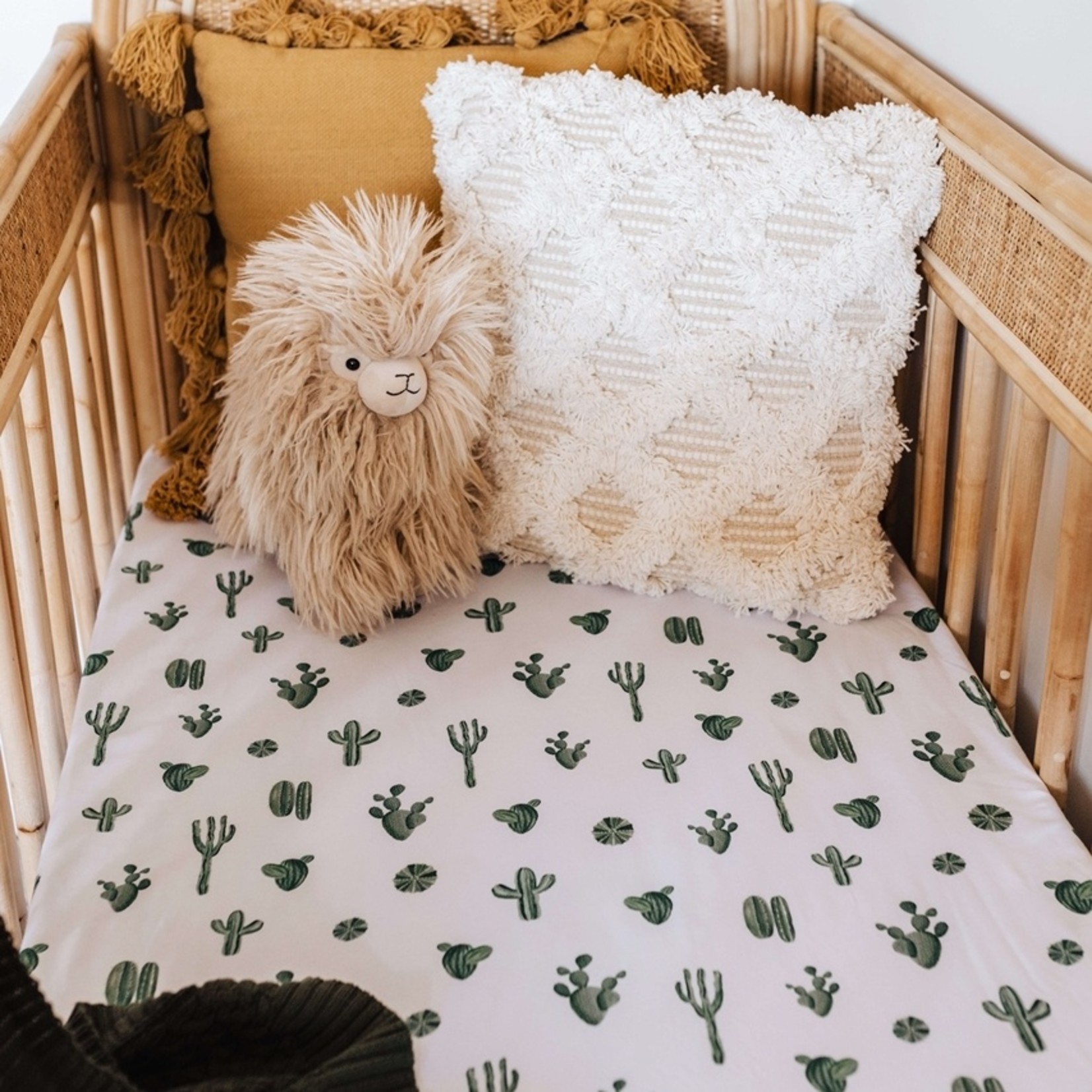 Snuggle Hunny Kids Fitted Cot Sheet Cactus