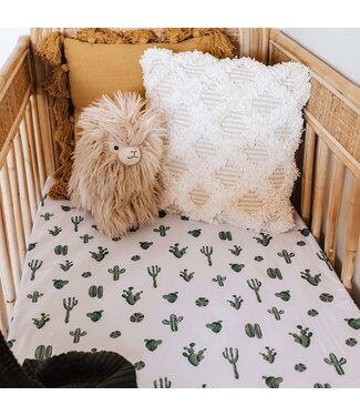 Snuggle Hunny Fitted Cot Sheet Cactus