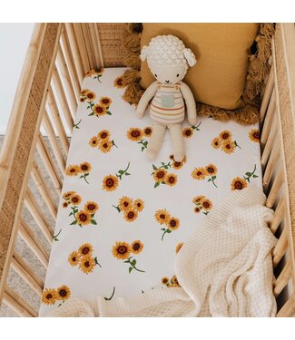 Snuggle Hunny Fitted Cot Sheet Sunflower