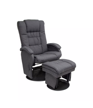 Valco Baby Eurobell Glider And Ottoman-Oyster Grey