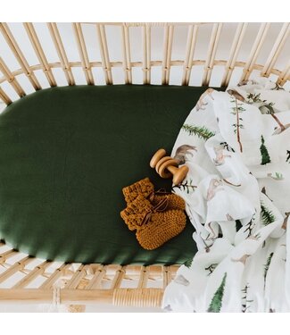 Snuggle Hunny Bassinet Sheet / Change Pad Cover-Olive