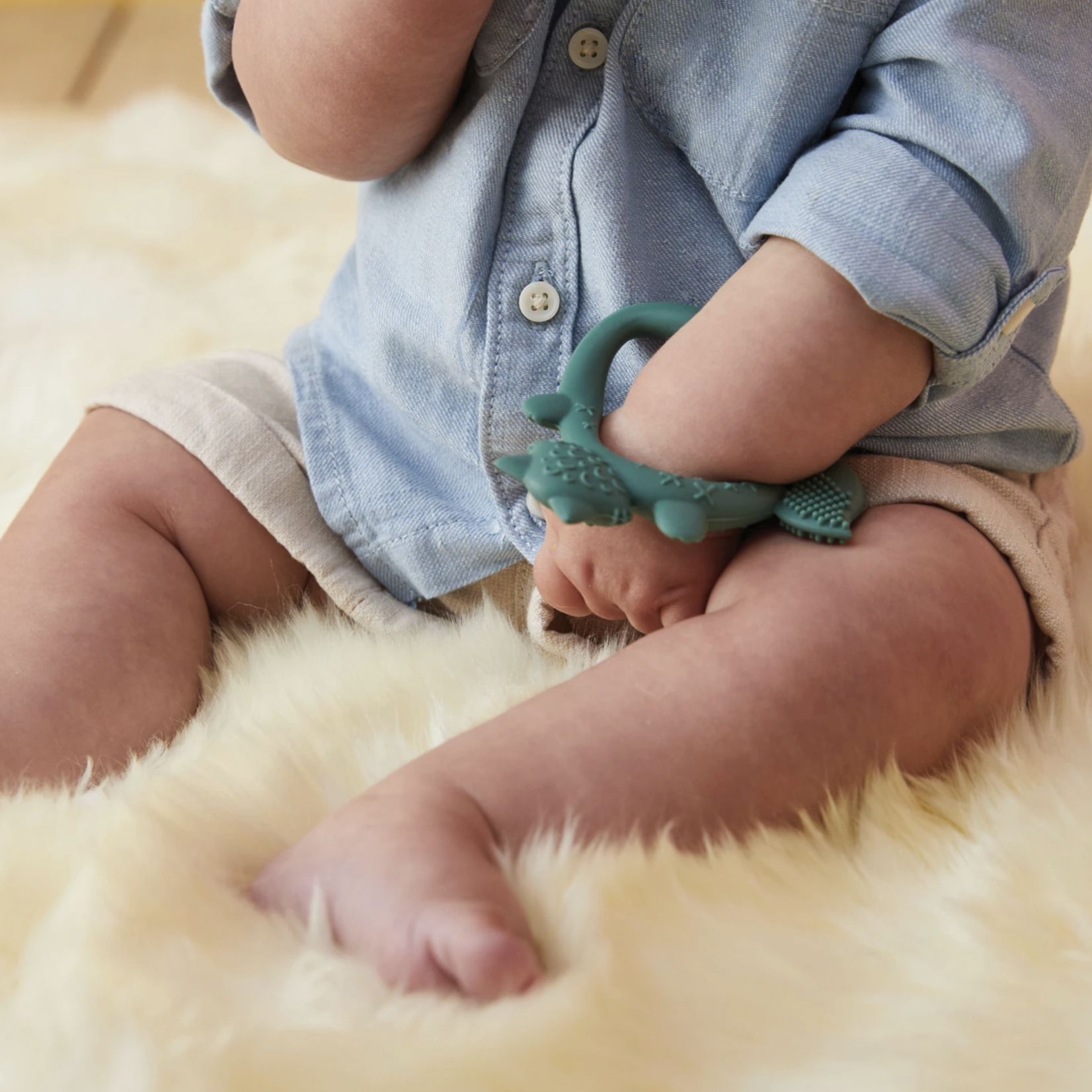 B.Box Wrist Teether - Lullaby Blue Fox