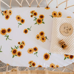 Snuggle Hunny Bassinet Sheet / Change Pad Cover-Sunflower