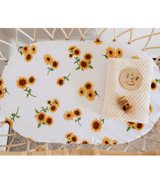 Snuggle Hunny Bassinet Sheet / Change Pad Cover-Sunflower