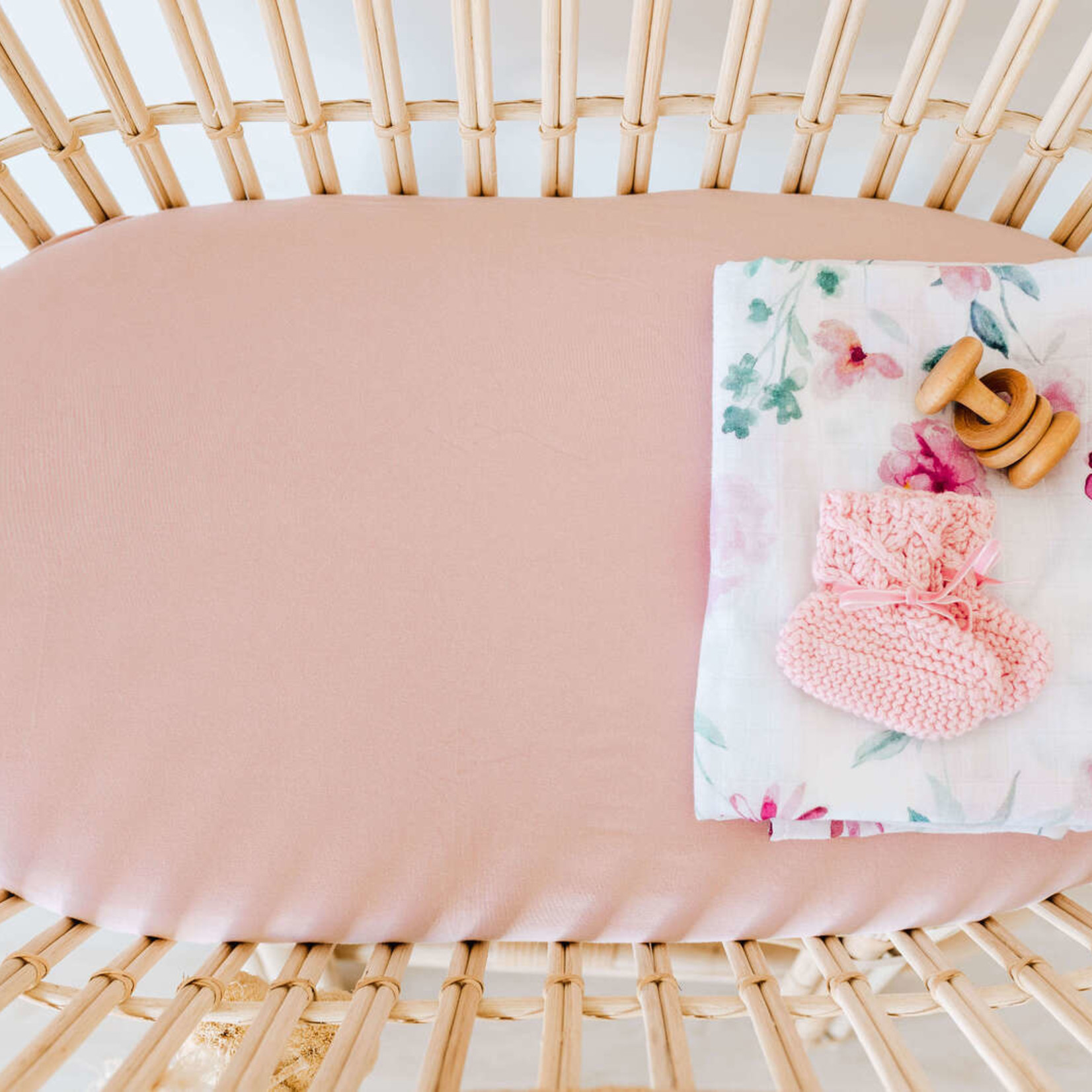 Snuggle Hunny Bassinet Sheet / Change Pad Cover-Lullaby Pink