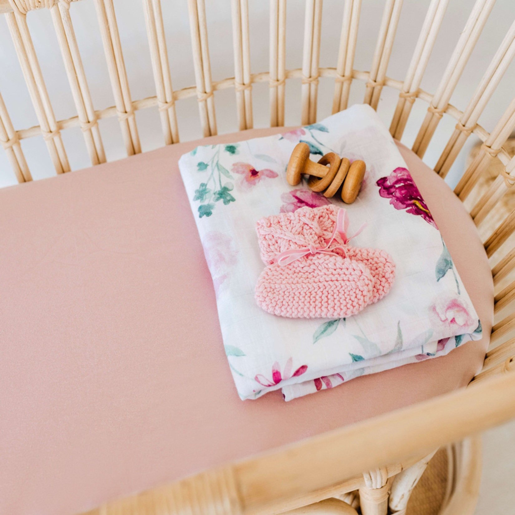Snuggle Hunny Bassinet Sheet / Change Pad Cover-Lullaby Pink