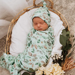 Snuggle Hunny Kids Baby Jersey Wrap & Beanie Set-Daintree