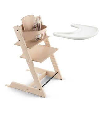 Stokke® Tripp Trapp Chair Bundle-Natural/Whitewash (MIX AND MATCH with Baby Set and Tray)