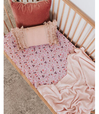 Snuggle Hunny Fitted Cot Sheet-Blossom