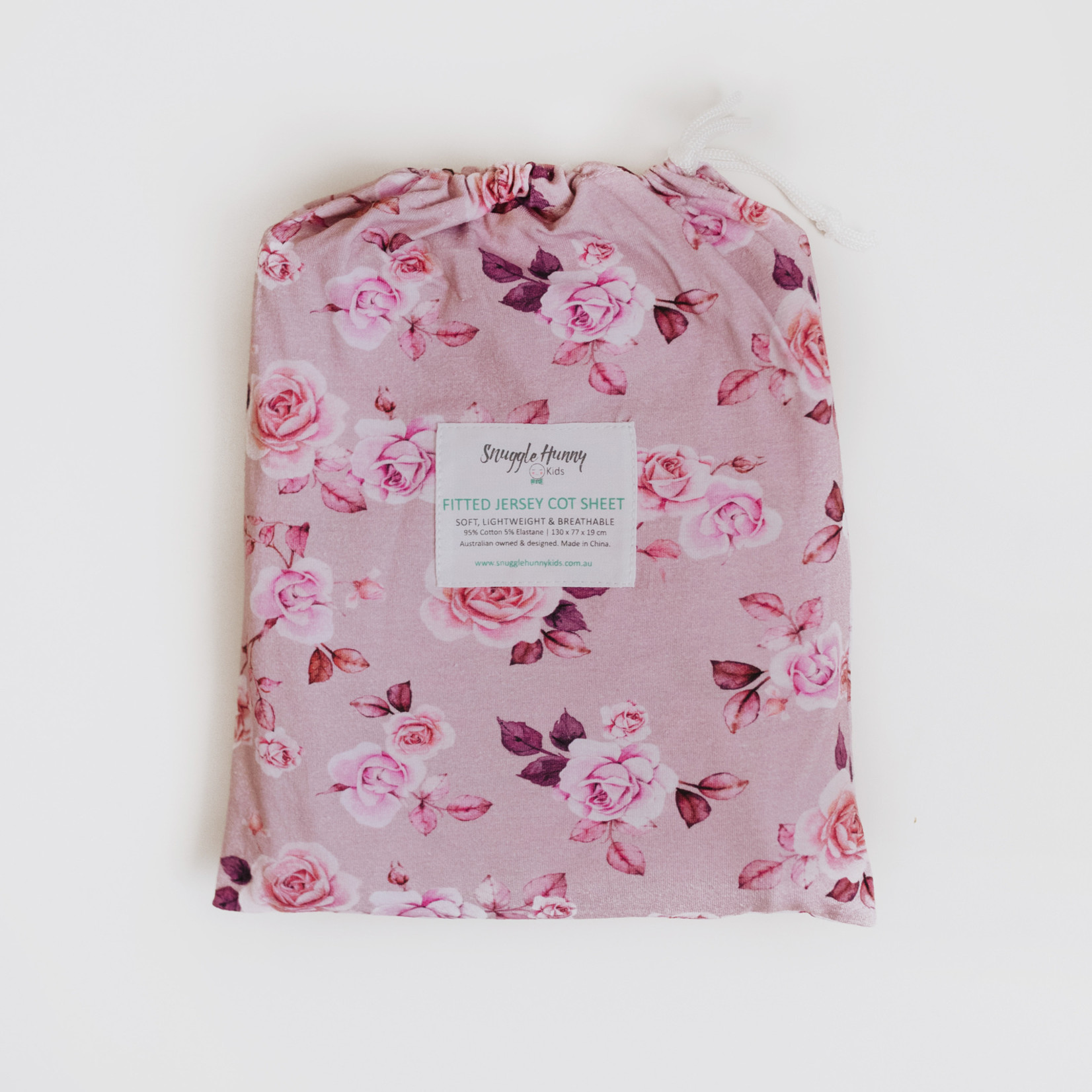 Snuggle Hunny Fitted Cot Sheet-Blossom