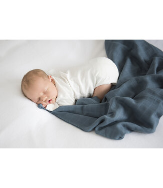 Snuggle Hunny Organic Muslin Wrap-Azure