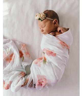 Snuggle Hunny Organic Muslin Wrap-Sorbet Bloom