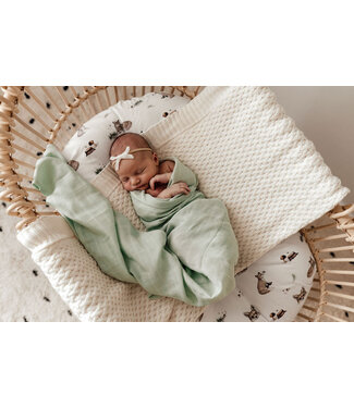 Snuggle Hunny Organic Muslin Wrap-Honeydew