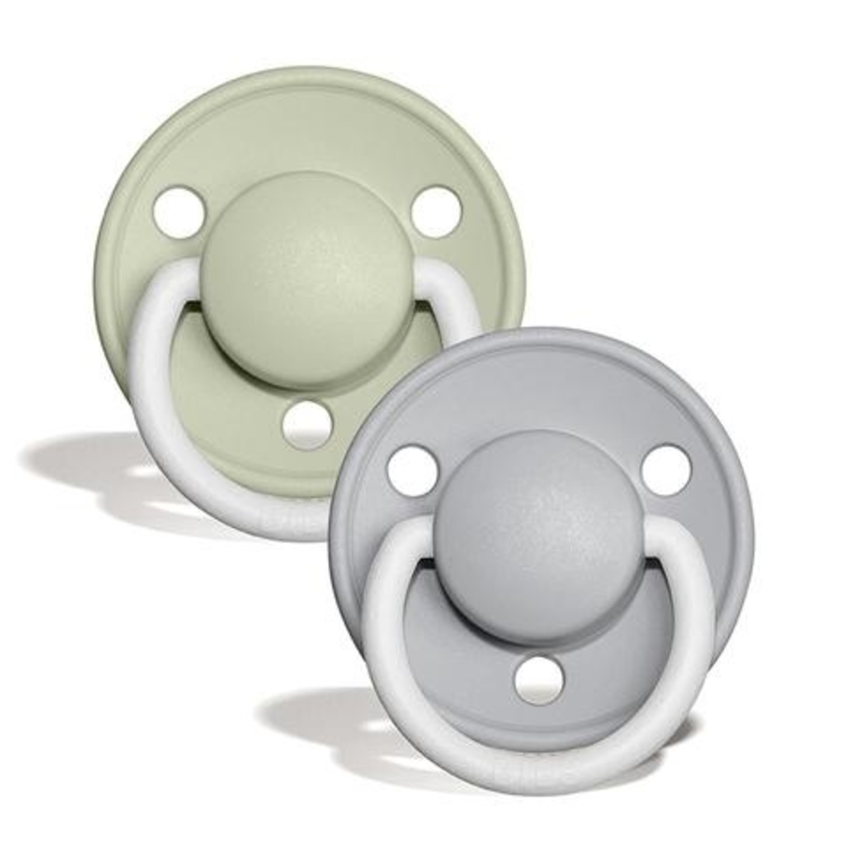 BIBS De Lux|Silicone One Size Night Glow Sage/Cloud