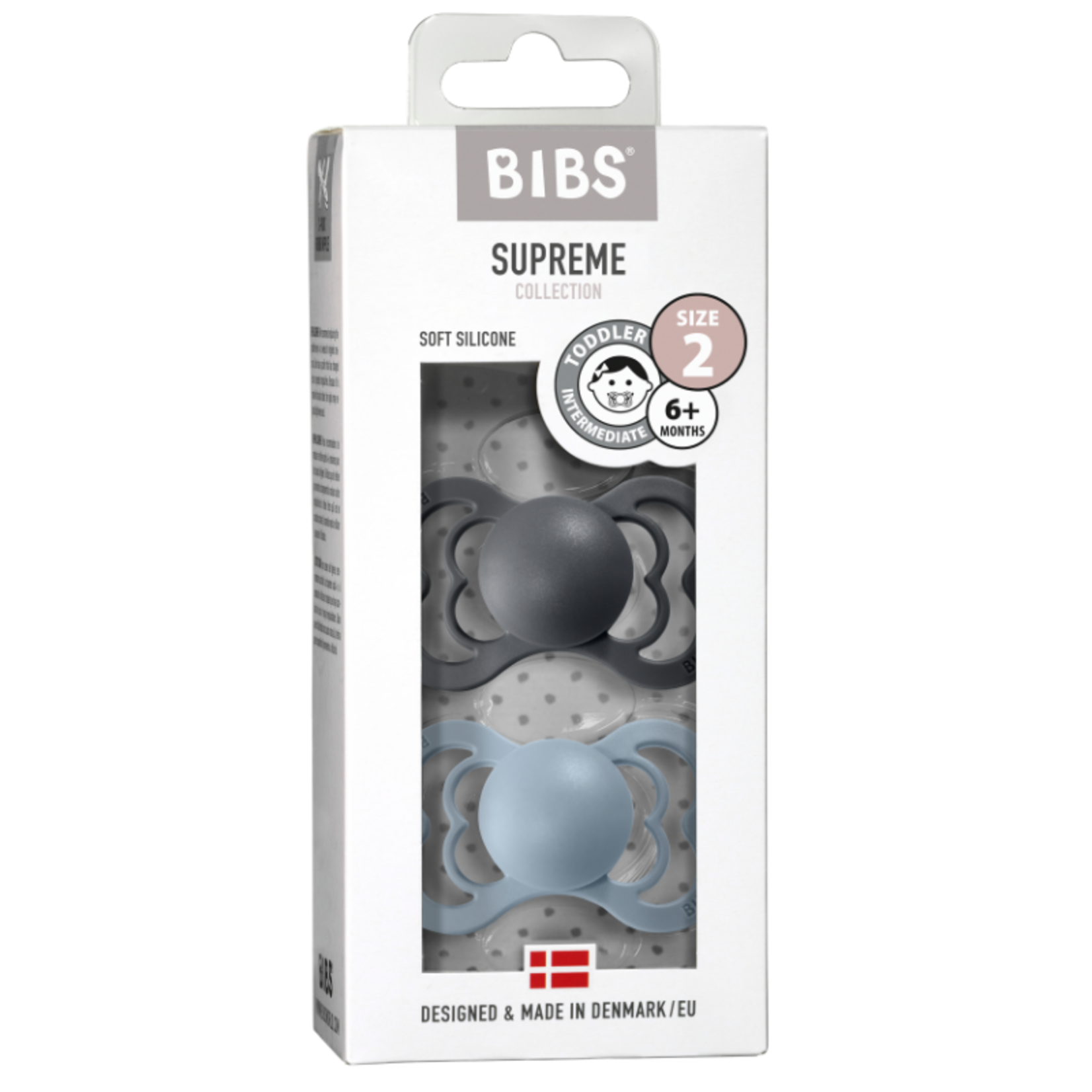 BIBS Supreme|Silicone-Iron/Baby Blue