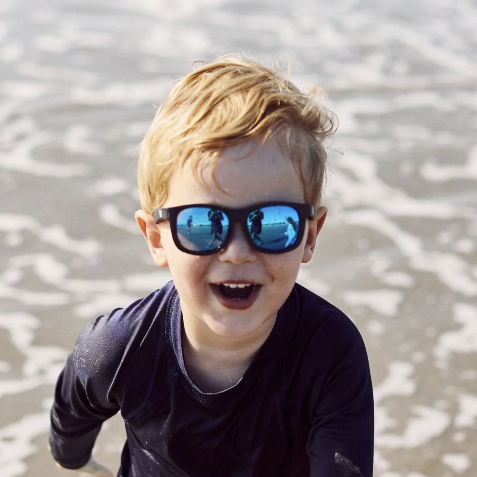 Babiators Blue Series Navigator Polarized - The scout(Black frames with blue lenses)