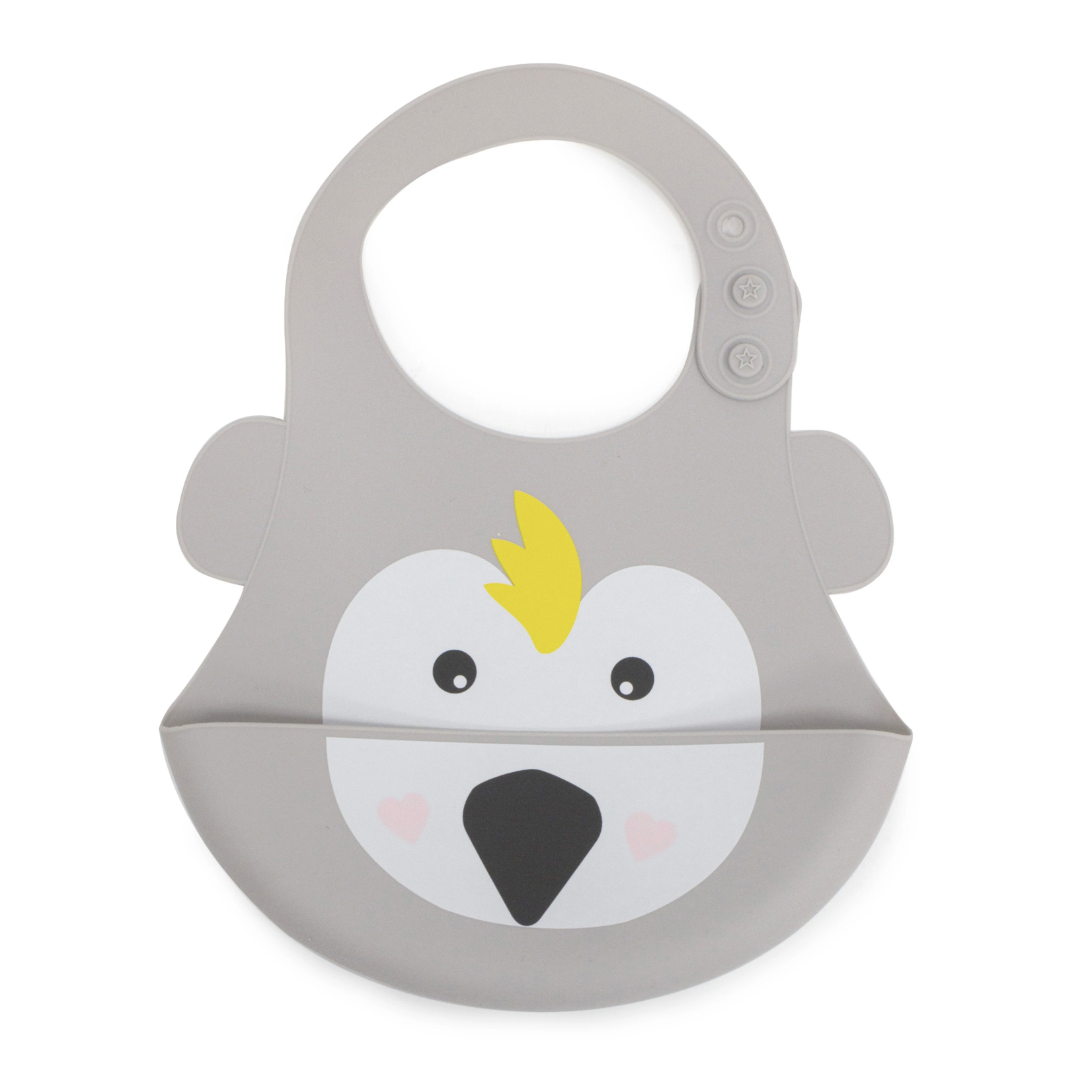 Bubba Blue Aussie Animals 'Cockatoo' Silicone Baby Bib