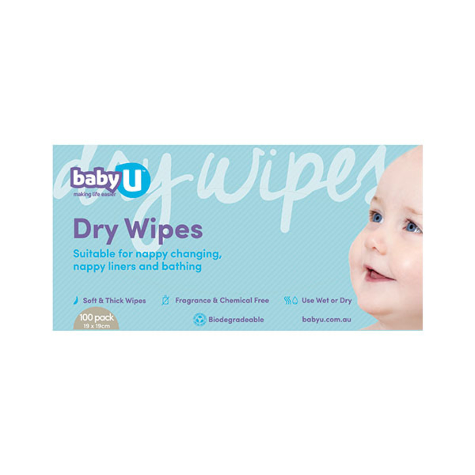 Baby U Dry Wipes 100pk