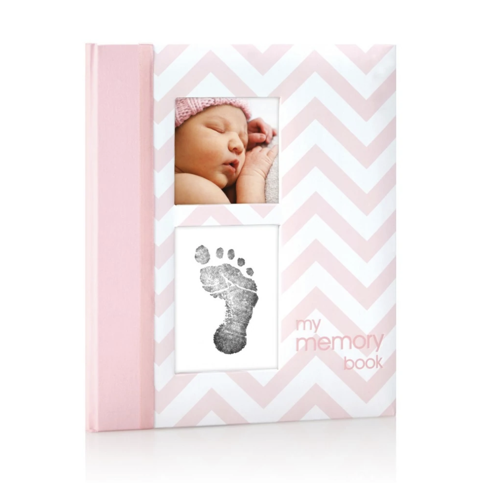 Pearhead Chevron Baby Book - Pink