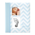 Pearhead Chevron Baby Book - Blue