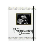 Pearhead Pregnancy Journal - Black, White & Gold